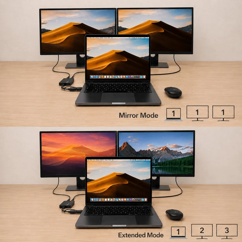CX210 USB auf HDMI Adapter für 2 Monitore mit 2x 4K 60Hz und DisplayLink