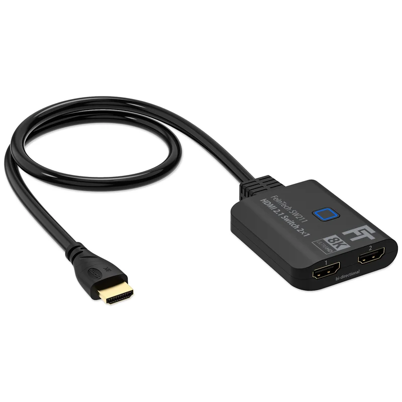 SW211 HDMI 2.1 Switch 2x1 bi-direktional mit Kabel