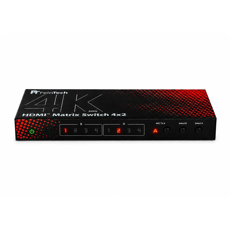 MS420 HDMI 2.0 Matrix Switch 4 In 2 Out für 4K 60Hz mit Audio Extractor (Optical & AUX), ARC und Downscaler