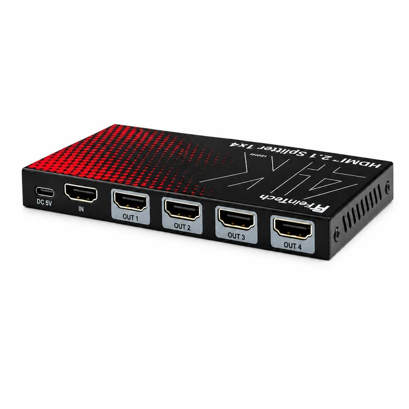 SP411 HDMI 2.1 Splitter 1 In 4 Out für 4K 120Hz mit Downscaler
