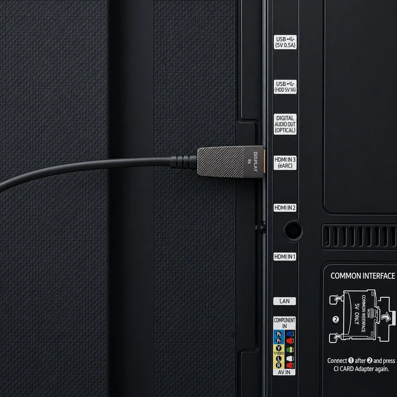 ProAqtive HDMI Glasfaser-Hybridkabel 48 Gbit/s für 8K 60Hz und 4K 240Hz mit HDMI 2.1 Unterstützung, eARC und CEC