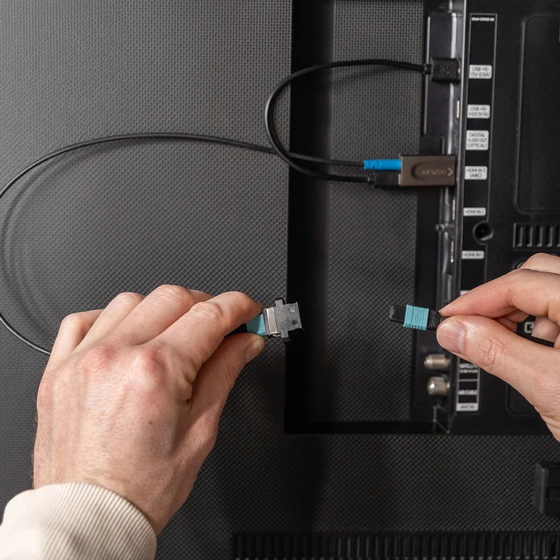 ProFibre HDMI Glasfaserkabel 8K 60Hz / 4K 120Hz | Armored MPO Pure Fibre Kabel | Abnehmbare Stecker | 48 Gbps | eARC | CEC