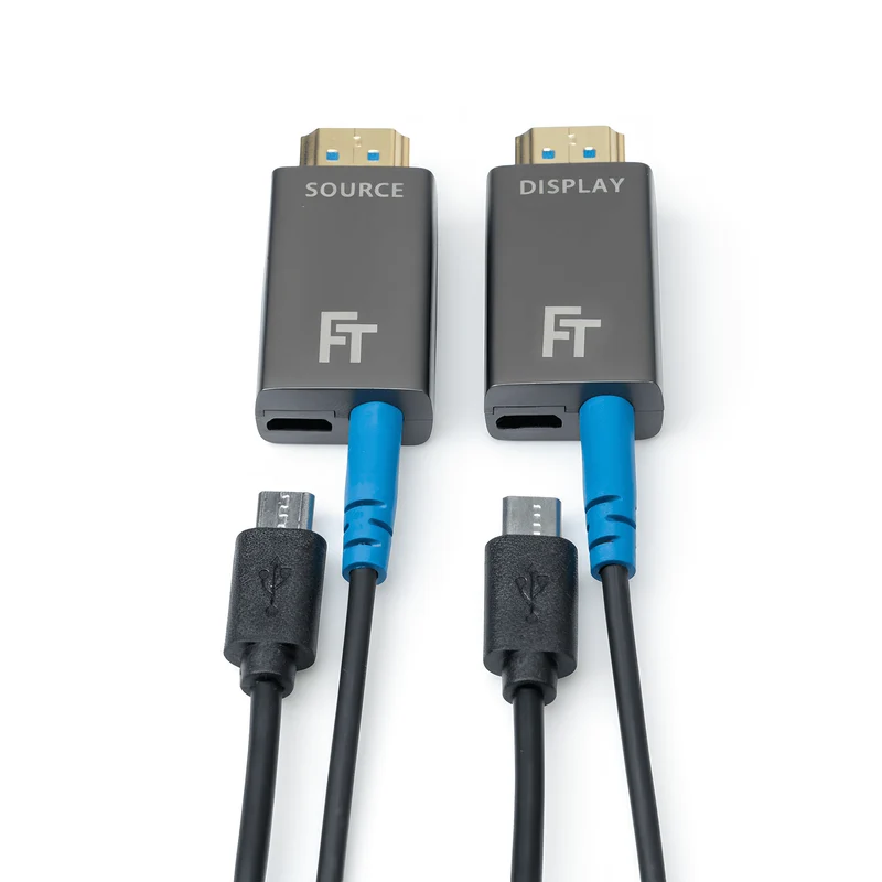 ProFibre HDMI Glasfaserkabel 8K 60Hz / 4K 120Hz | Armored MPO Pure Fibre Kabel | Abnehmbare Stecker | 48 Gbps | eARC | CEC