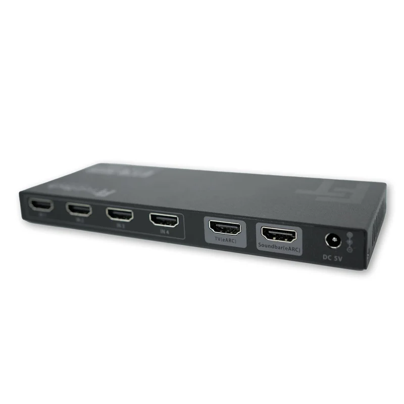 AX340 HDMI 2.1 eARC Pass Switch 4 In 1 Out für eARC-Soundbar | 4K 120Hz | eARC