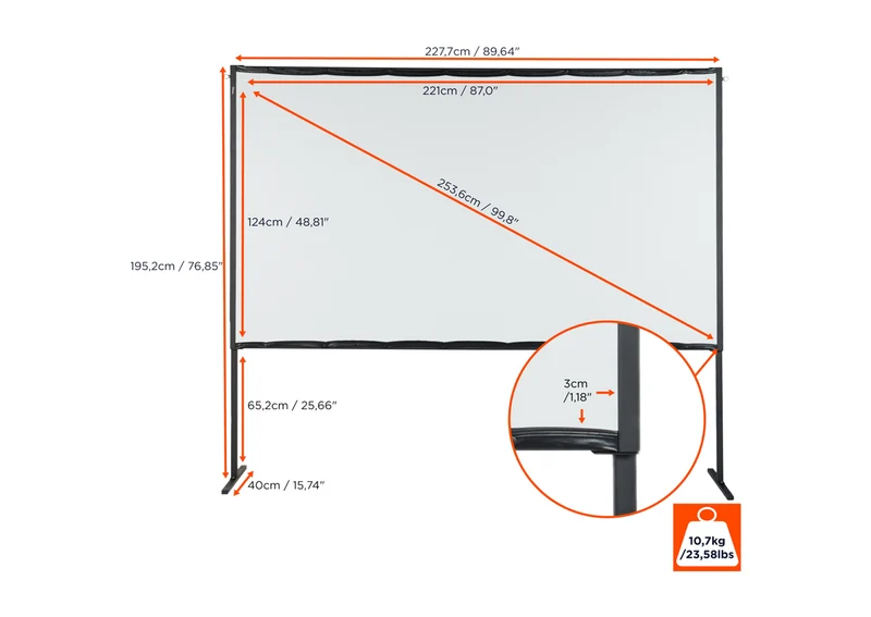 celexon basic line Faltrahmenleinwand