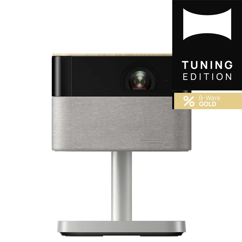 Epson Lifestudio Flex EF-72 tragbarer 4K Smart-Projektor mit Sound by Bose, Google TV und verstellbarem Stand, Eiche - B-Ware Gold