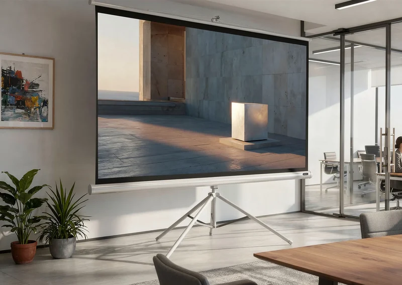 celexon Stativleinwand Economy - White Edition