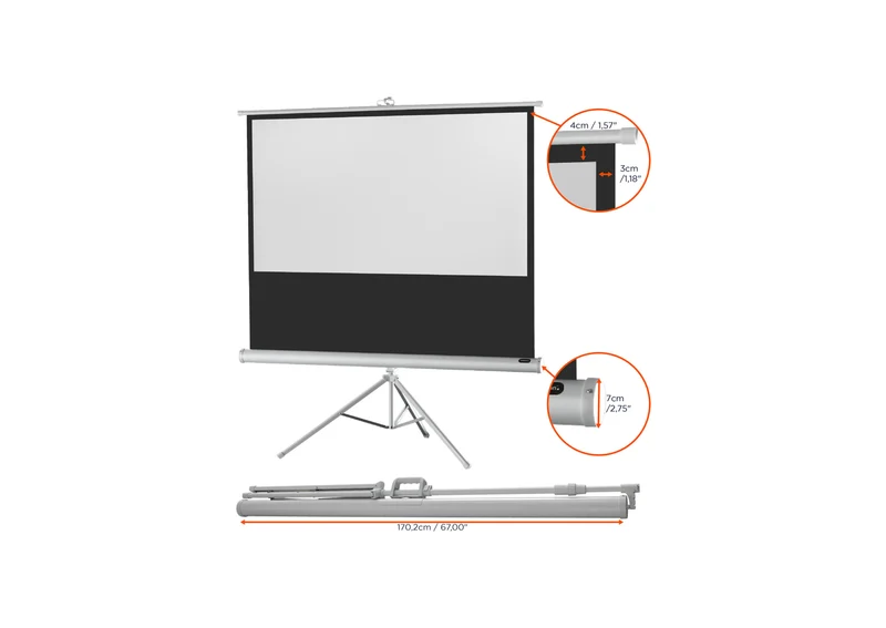 celexon Stativleinwand Economy - White Edition