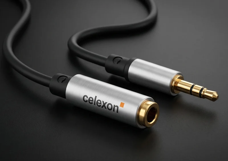 celexon 3,5mm Stereo Klinke auf 6,3mm Stereo Klinke M/F Audioadapter 0,25m - Professional Line