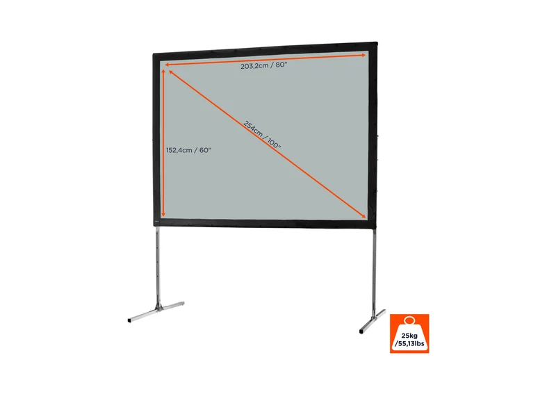 celexon Faltrahmen Leinwand Mobil Expert, Rückprojektion