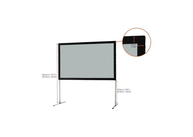 celexon Faltrahmen Leinwand Mobil Expert, Rückprojektion