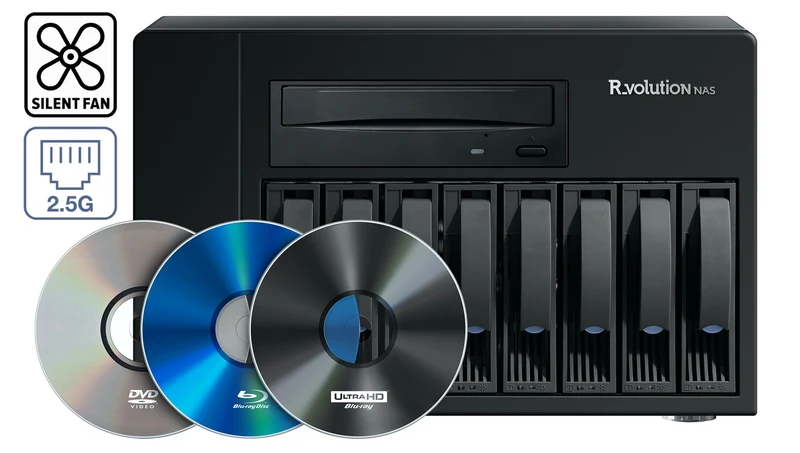 R_volution NAS Ultra - 8-Bay NAS Speicher für Mediaplayer