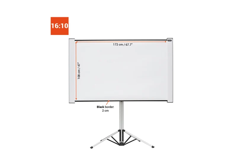 celexon Dual-Format Stativleinwand Mobil Expert 4:3/16:10 - 172 x 108cm 80"