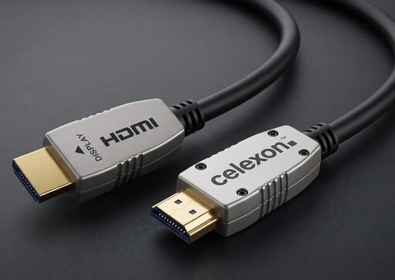 celexon UHD Optical Fibre HDMI 2.0b Active Kabel, schwarz