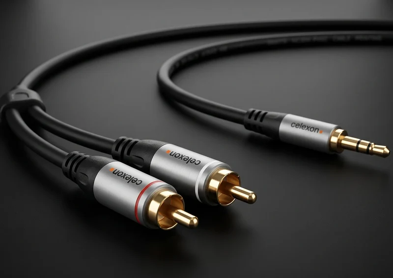 celexon 2x Cinch auf 3,5mm Stereo Klinke Audiokabel - Professional Line
