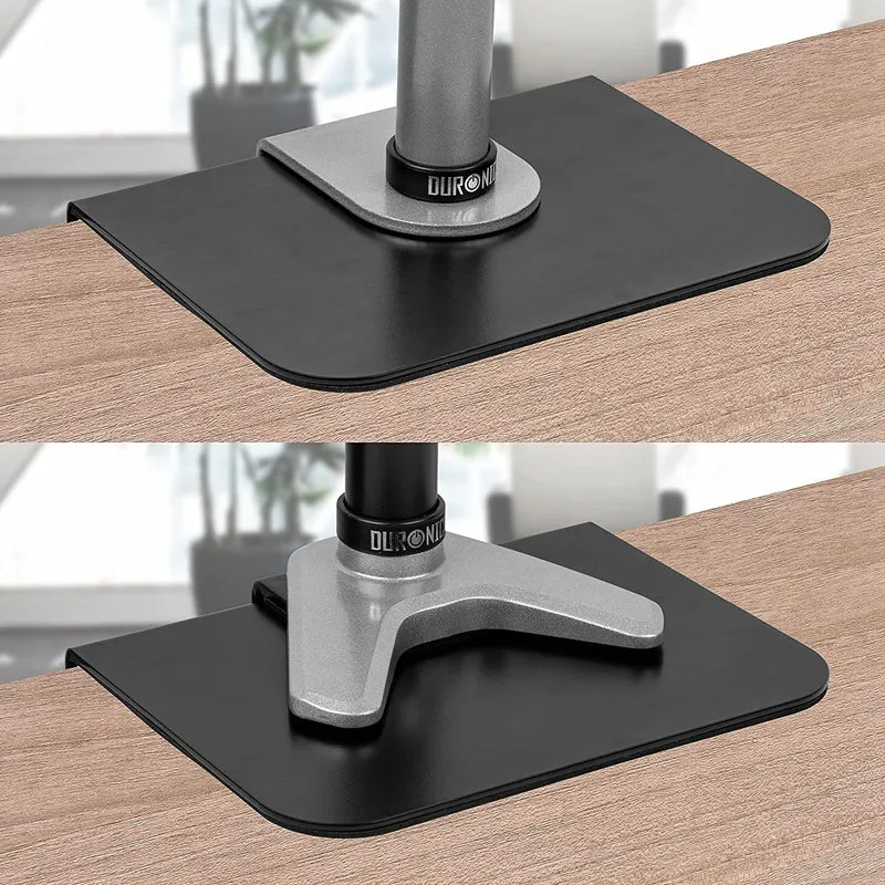 Duronic DMSC1 Monitorarm Verstärkerplatte | Stahlplatte um Tischplatten zu schützen | Geeignet für Monitorhalterungen mit Tischklemme | 2 Platten für umschließenden Schutz | Gepolstert