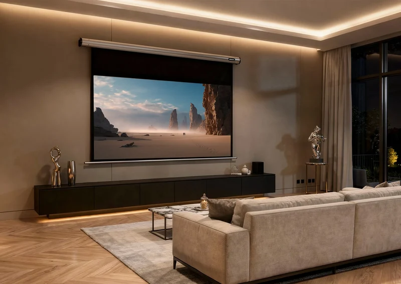 celexon Leinwand Motor HomeCinema