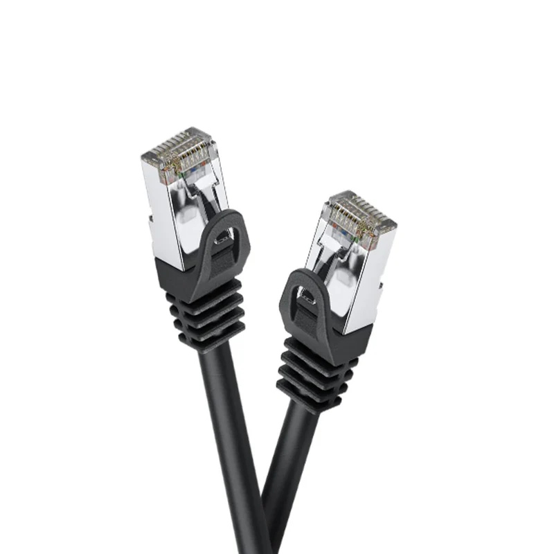 celexon CAT 6A Netzwerk - 0,25m S/FTP Patchkabel in Schwarz