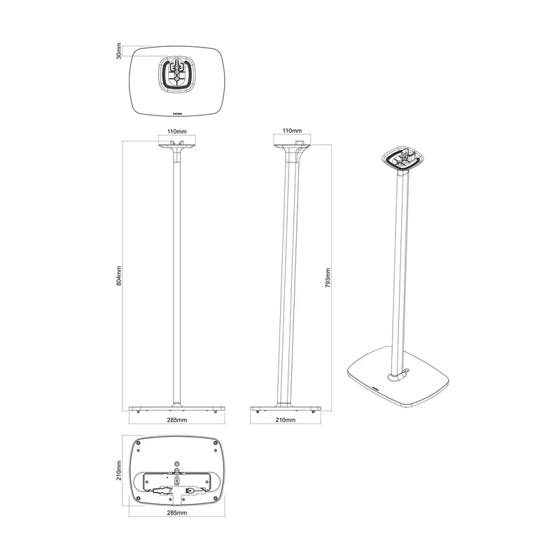 Flexson FLXS1FS2011EU Stand für Sonos One/SL/Play1 (Paar)