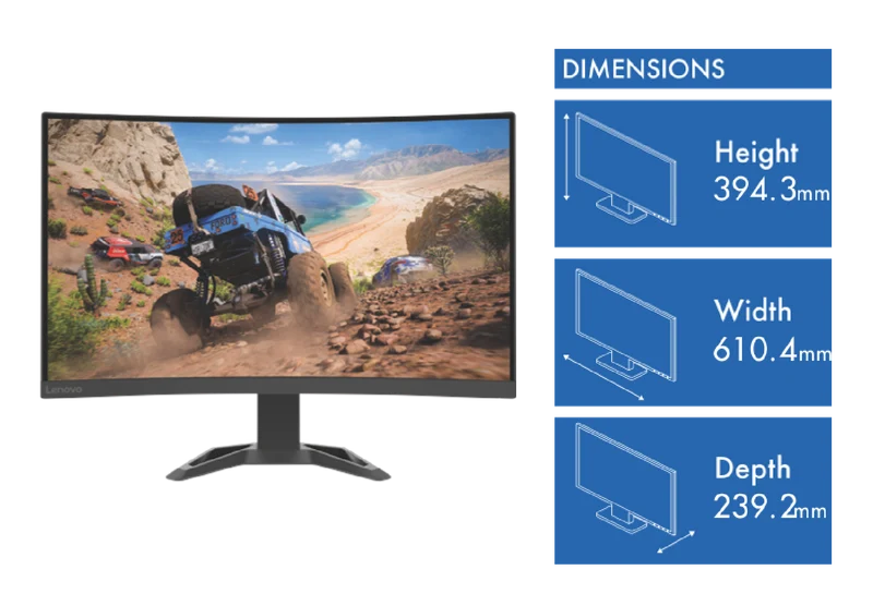 Lenovo 27" QHD Curved Gaming Monitor