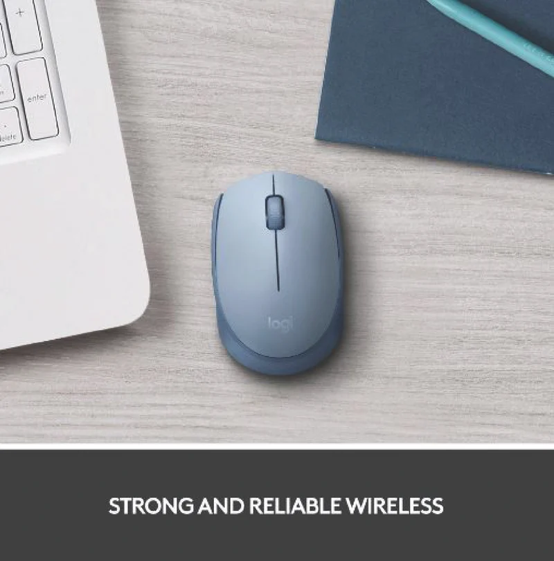 Logitech M171 Compact Wireless Mouse (Blue Grey)