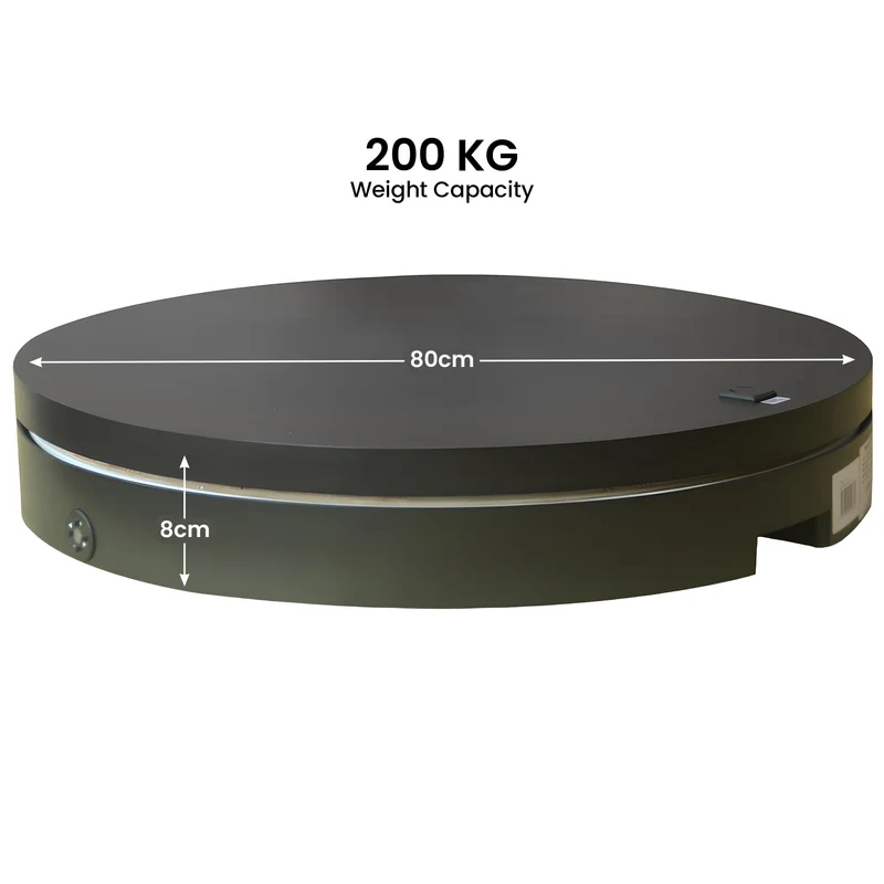 Christabelle 80cm 200kg Commercial Electric Shop Turntable Platform (Black)