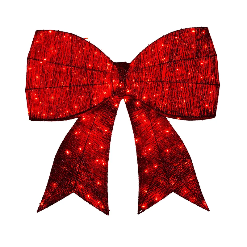 Christabelle Christmas Display Bow 91cm with LED and Twinkle Lights 5 Functions