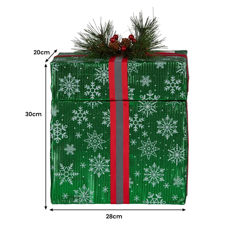 Christabelle Animated Elf Gift Box LED Ornament