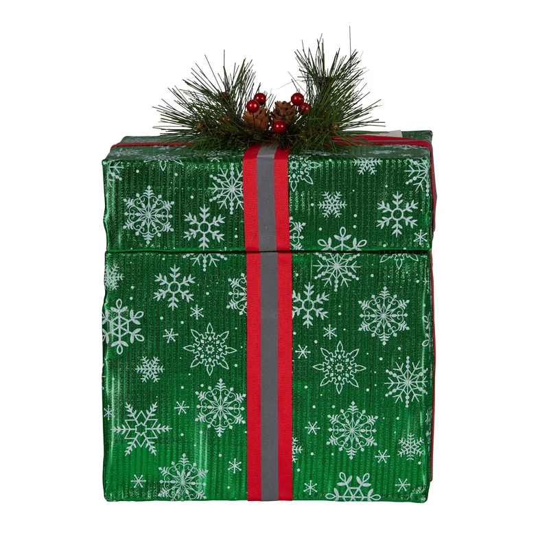 Christabelle Animated Elf Gift Box LED Ornament