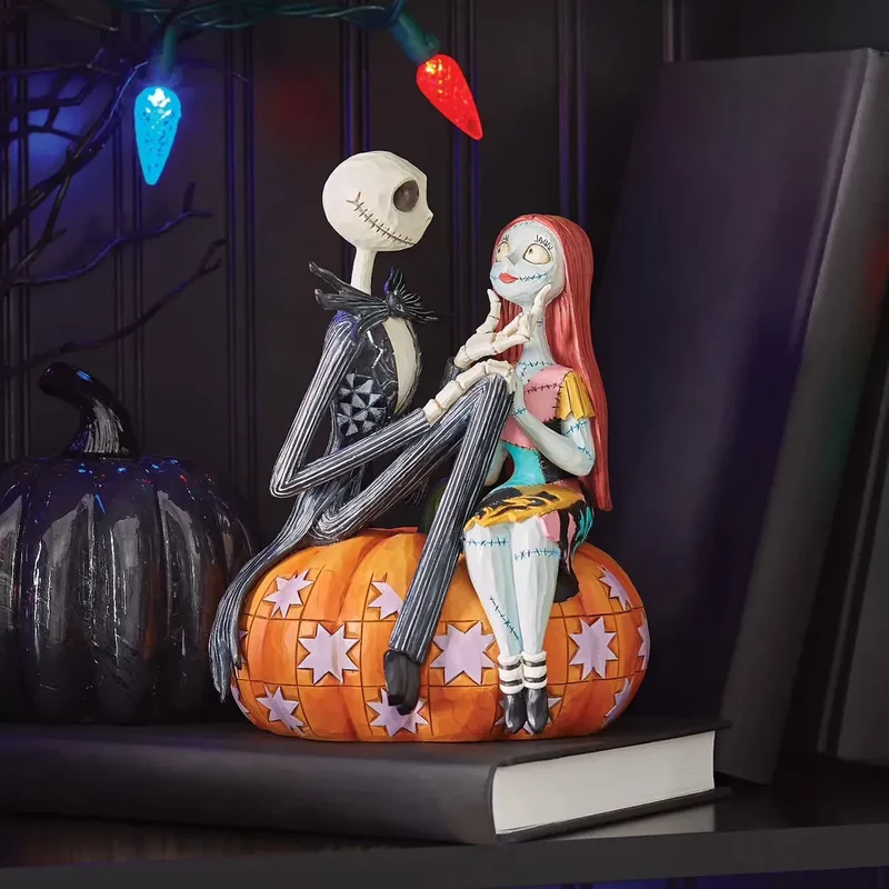 Jim Shore Disney Traditions - Jack and Sally on Pumpkin
