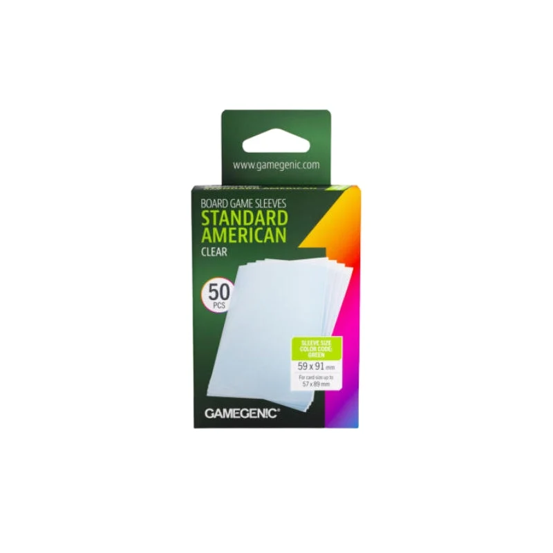 Gamegenic Prime Board Game Sleeves Standard American Sized 59mm x 91mm 50pc