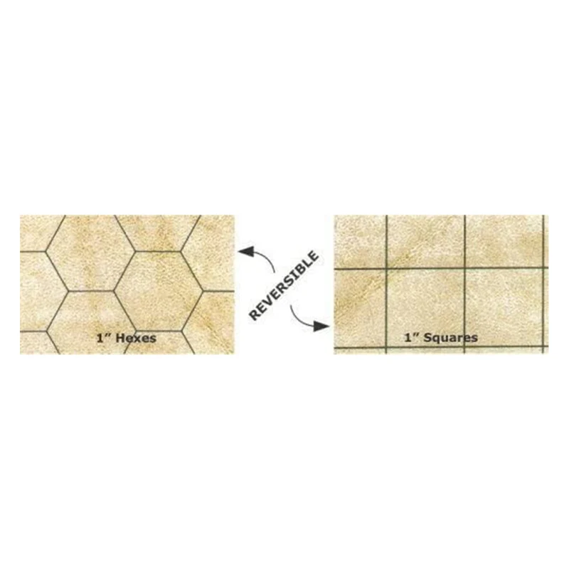 Chessex Reversible Battlemat 1 Squares & 1 Hexes 23.5 x 26 inches
