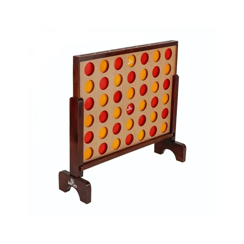 Jenjo Games Mega 4 Hardwood Connect Four Game Set - 75x79cm