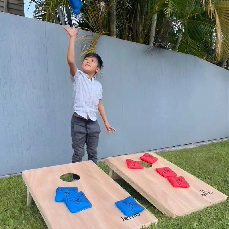 Jenjo Games Cornhole Boards & Corn Bags Toss Game Set