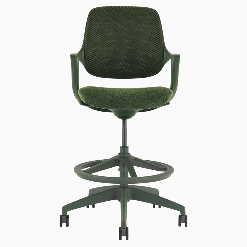 Desky Evoque Low Back Office Chair - Dark Green / Yes