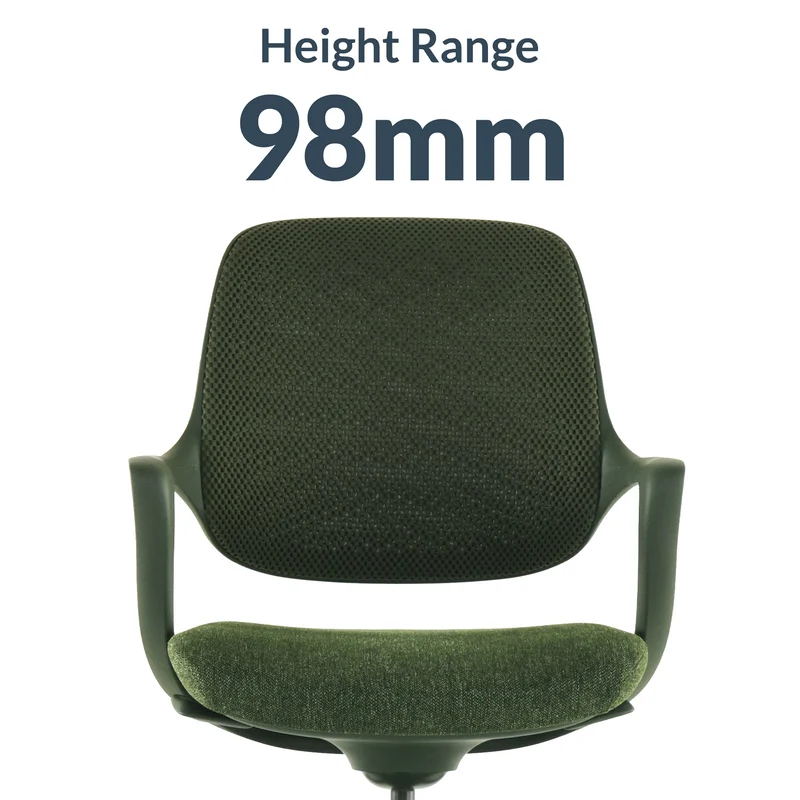 Desky Evoque Low Back Office Chair - Dark Green / Yes