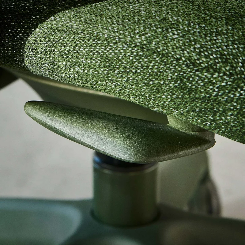 Desky Evoque Low Back Office Chair - Dark Green / No
