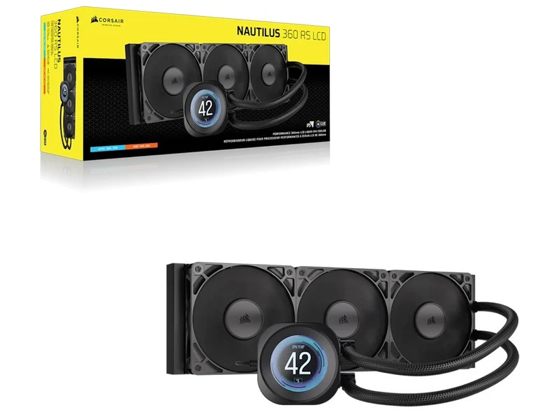 Corsair NAUTILUS 360mm RS LCD Liquid CPU Cooler (Black)