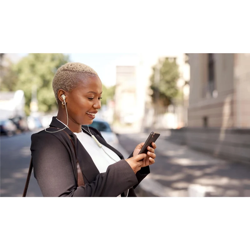 Audio-Technica ATH-CKS330NC USB-C Wired Noise Cancelling In-Ear Headphones (Beige)