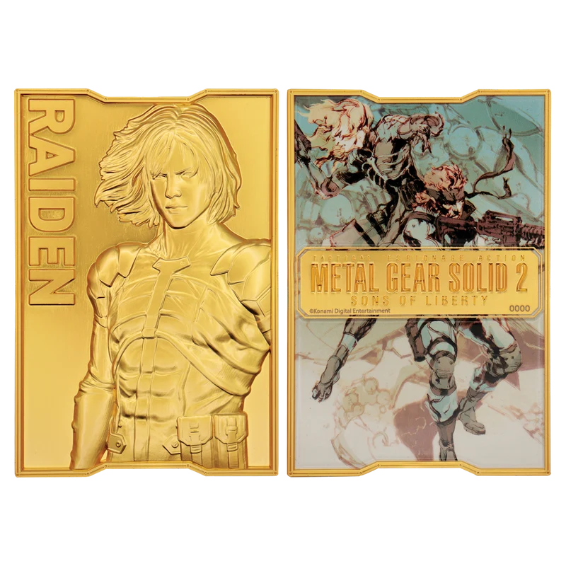 Fanattik Limited Edition Metal Gear Solid 2 24k Gold Plated Raiden Ingot