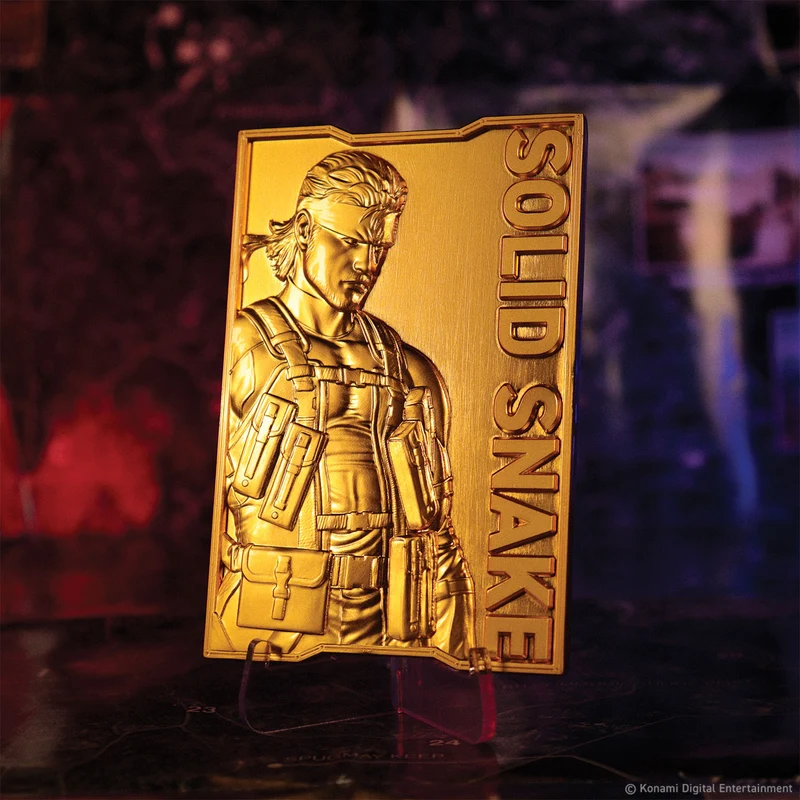 Fanattik Limited Edition Metal Gear Solid 2 24k Gold Plated Snake Ingot