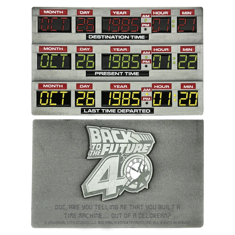 Fanattik BTTF 40th Anniversary Time Circuits Ingot