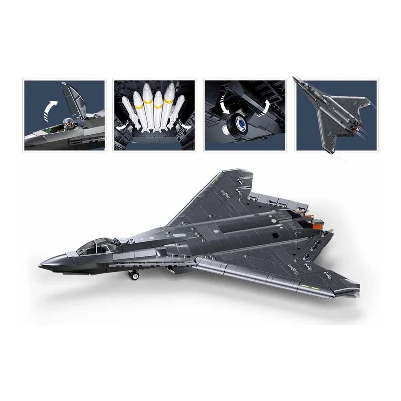 Sluban 1/44 879pc J-50 Fighter Jet
