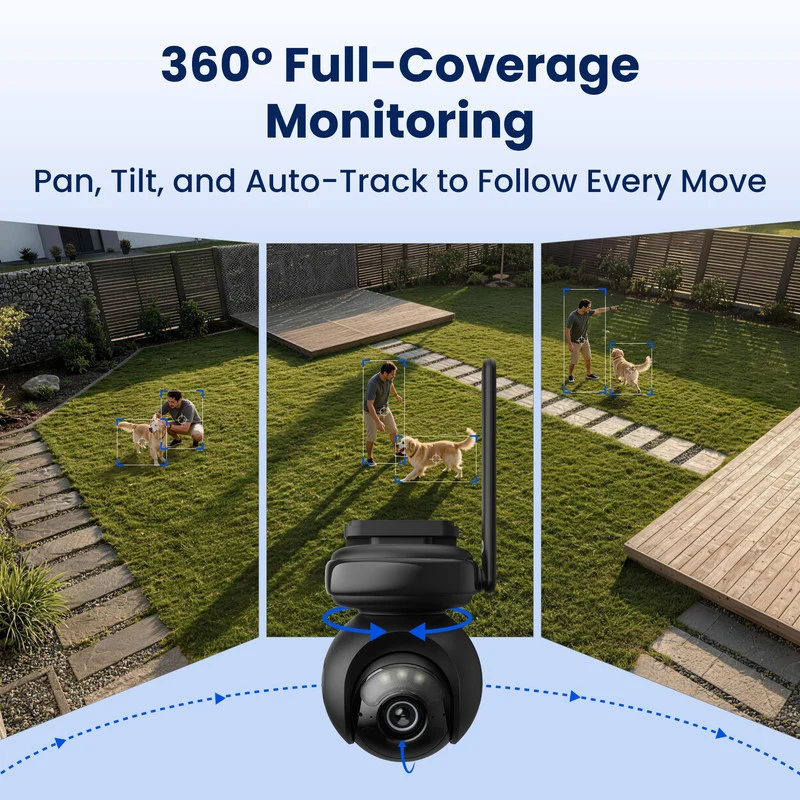 Reolink 4K 360° PT Solar/Battery Camera Ultra Black + Solar Panel
