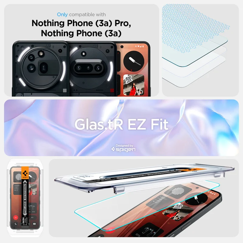 Spigen Nothing Phone (3a) Pro GLAS.tR EZ Fit HD Glass Screen Protector (Clear)