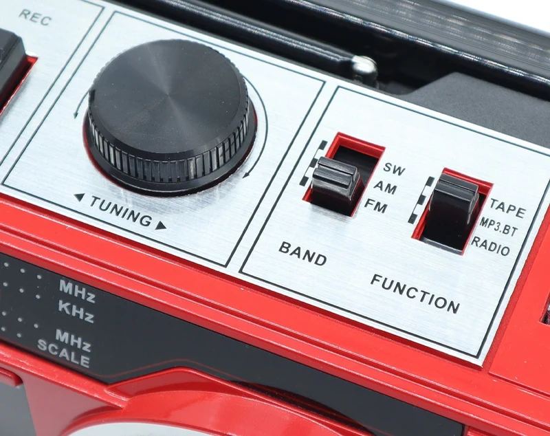 Precision Audio PA-4000 Portable Bluetooth Cassette Player (Red)