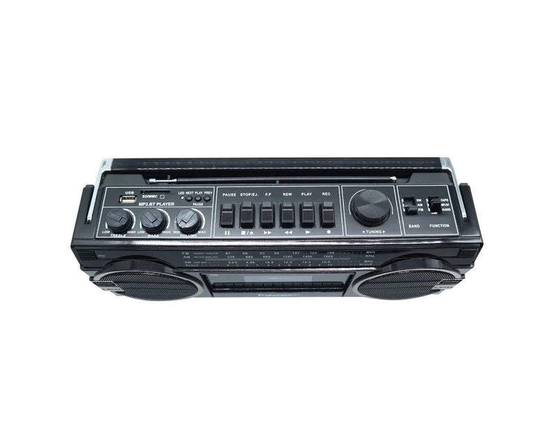 Precision Audio PA-4000 Portable Bluetooth Cassette Player (Black)