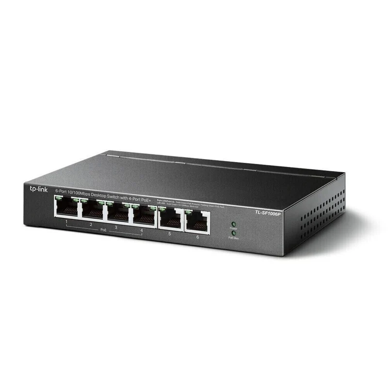 TP-Link-SF1006P 6-Port 10/100Mbps with 4-Port Desktop Switch