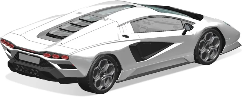Aoshima 1/32 Snap Lamborghini Countach Lpi 800-4 (White)