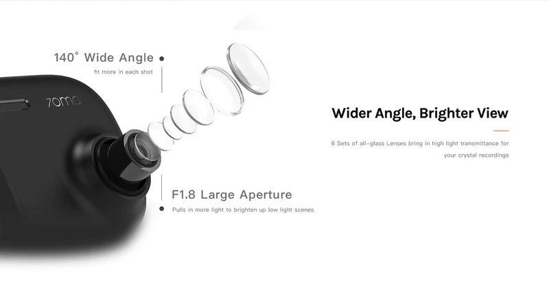 Xiaomi 70mai Rearview Mirror Dashcam